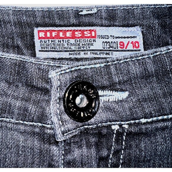 Riflessi Authentic Design Womens Denim Jeans Size 9/10 Dark Gray Straight Leg - Picture 3 of 3